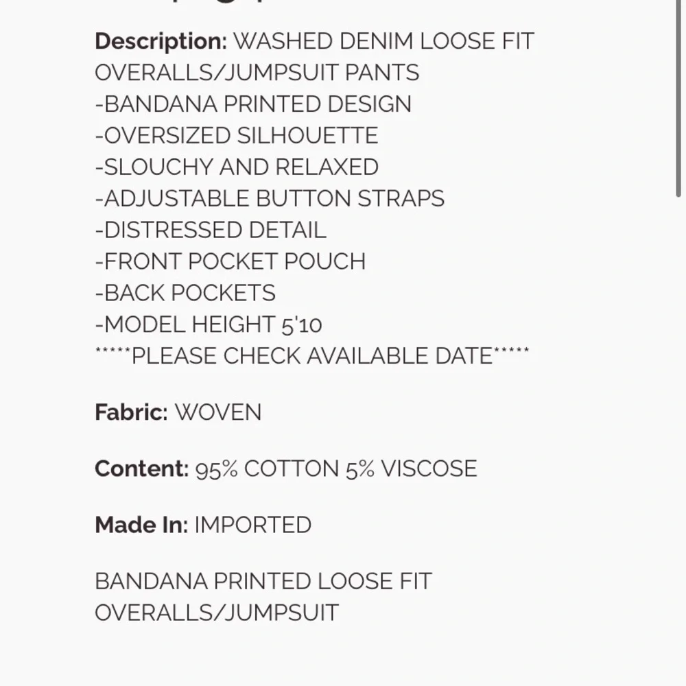 Easel Denim Patchwork Jumpsuit - Picture 5 of 5